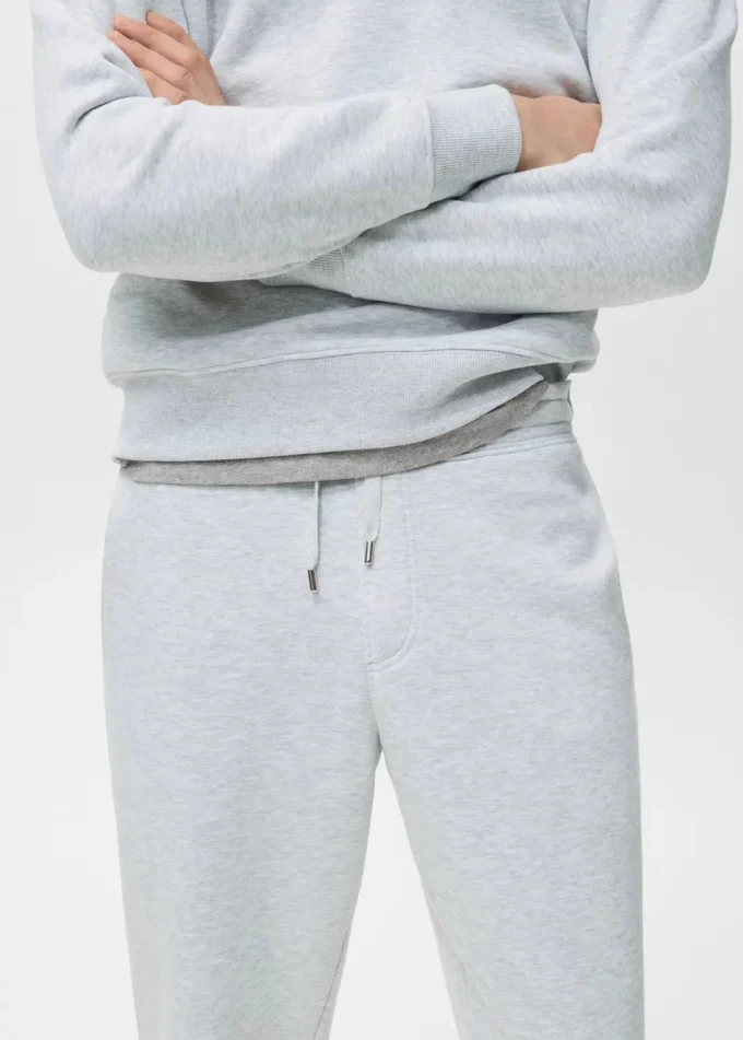 Pantalon de jogging en coton avec taille élastique Pantalon de jogging en coton avec taille élastique