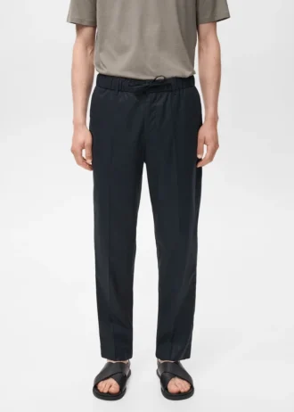 Pantalon de jogging en coton et lyocell