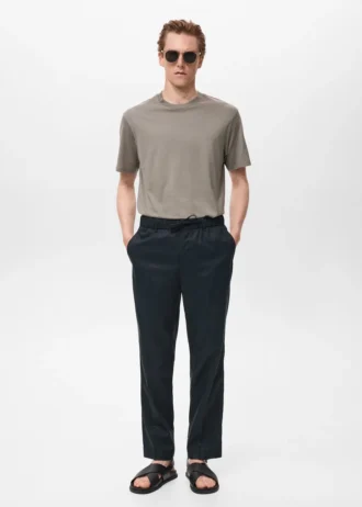 Pantalon de jogging en coton et lyocell