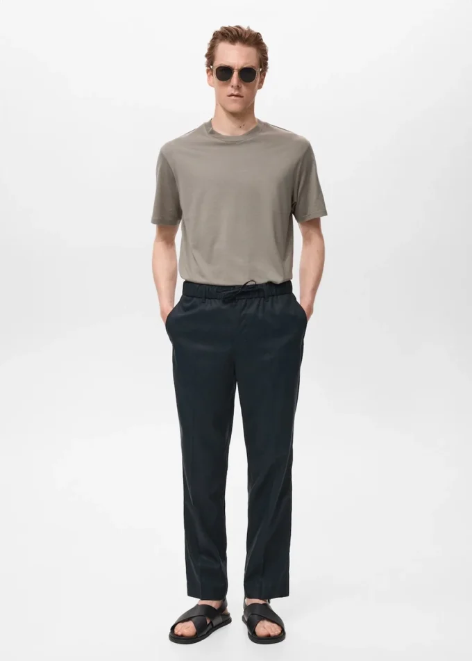 Pantalon de jogging en coton et lyocell Pantalon de jogging en coton et lyocell