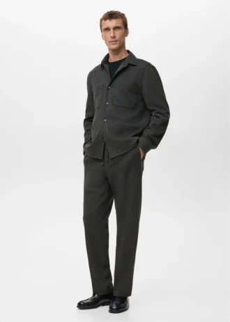 Pantalon de jogging en flanelle avec cordon de serrage Pantalon de jogging en flanelle avec cordon de serrage