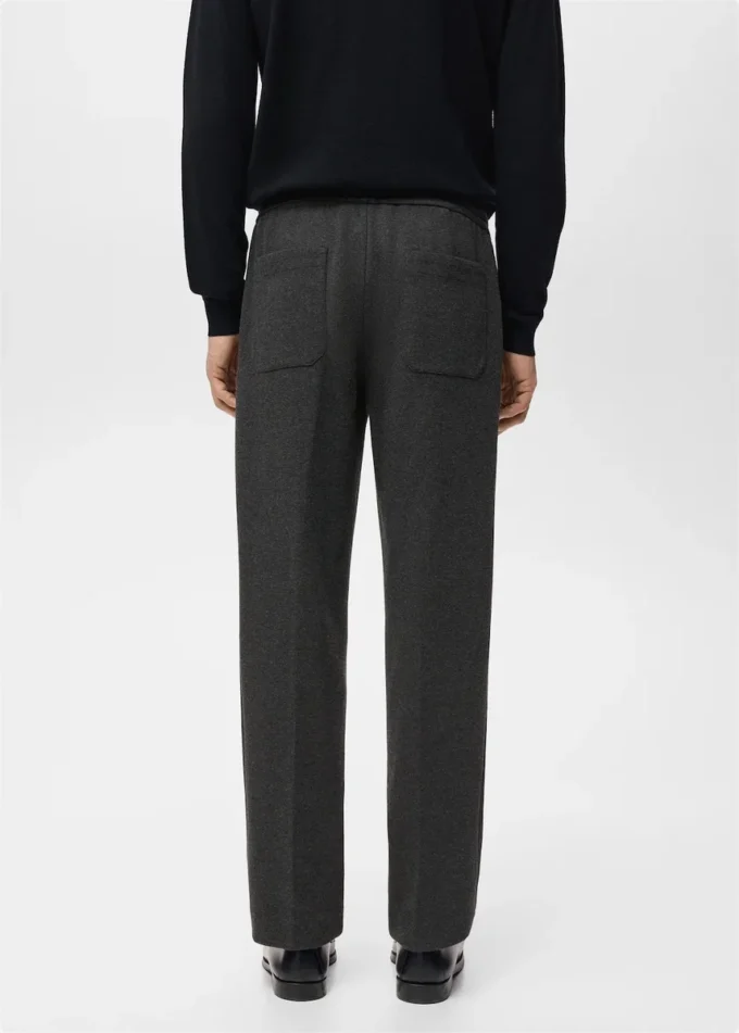 Pantalon de jogging en flanelle avec cordon de serrage Pantalon de jogging en flanelle avec cordon de serrage