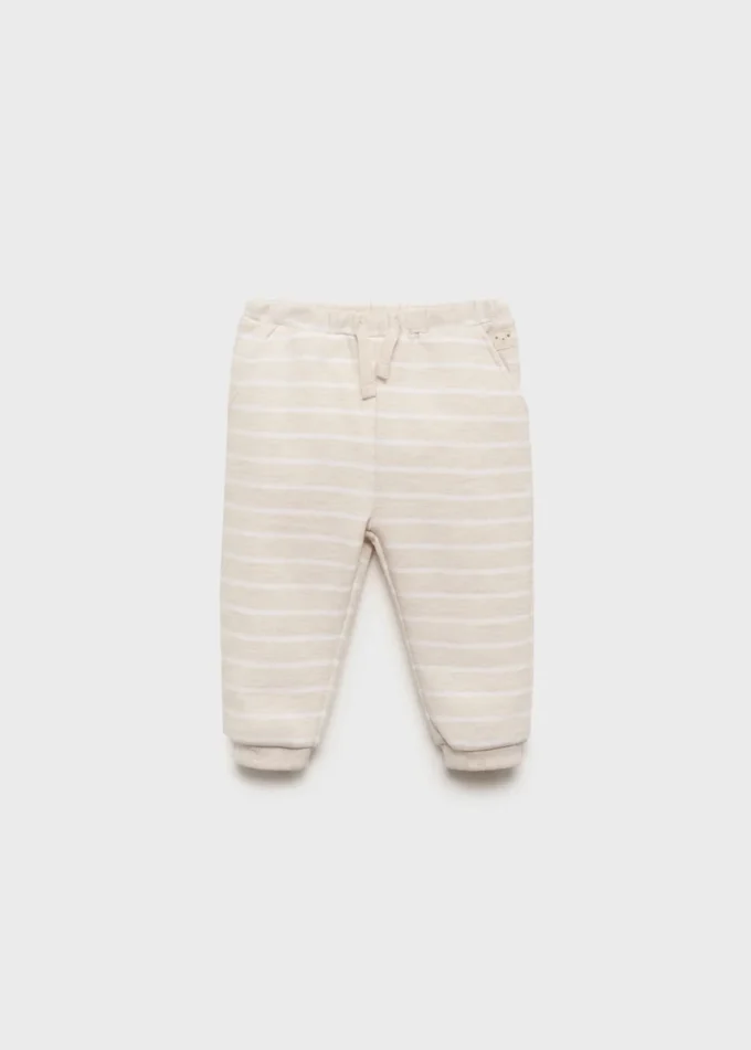 Pantalon de jogging rayé avec cordon de serrage Pantalon de jogging rayé avec cordon de serrage