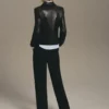 Pantalon droit avec détails sur les coutures Pantalon droit avec détails sur les coutures