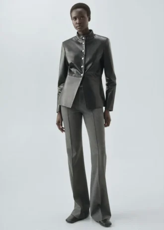 Pantalon droit à ceinture