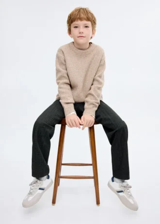 Pantalon droit à chevrons