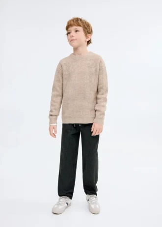 Pantalon droit à chevrons