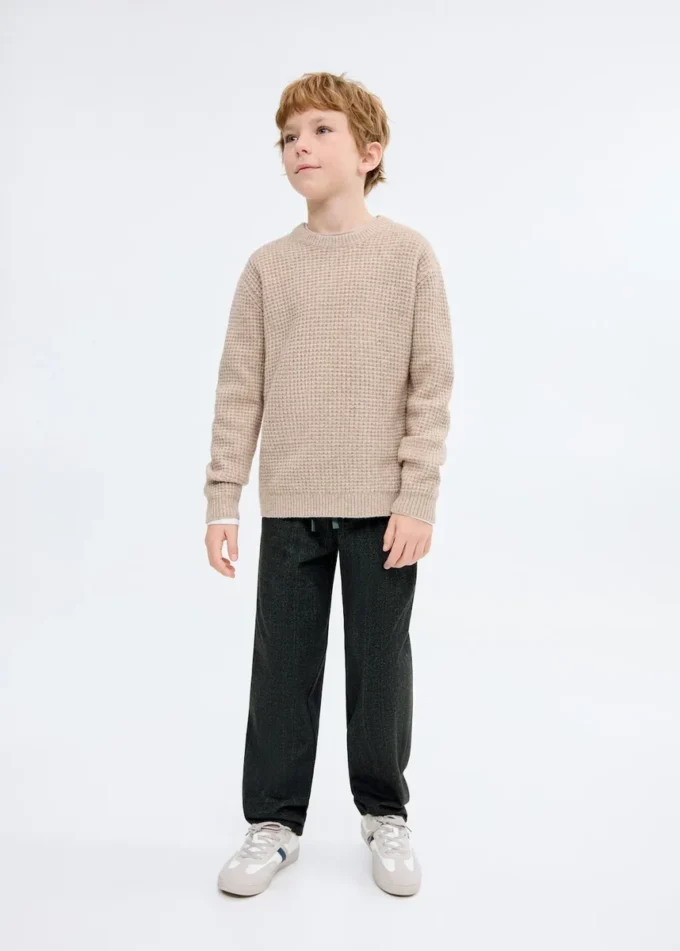 Pantalon droit à chevrons Pantalon droit à chevrons