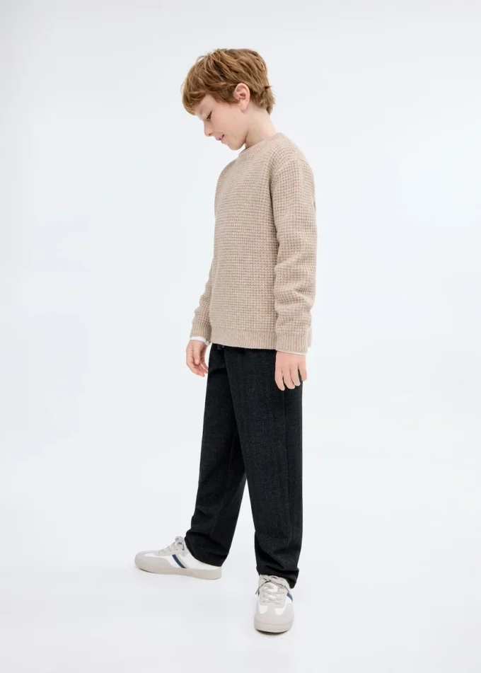 Pantalon droit à chevrons Pantalon droit à chevrons