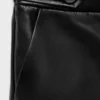Pantalon droit effet cuir