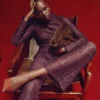 Pantalon droit en dentelle