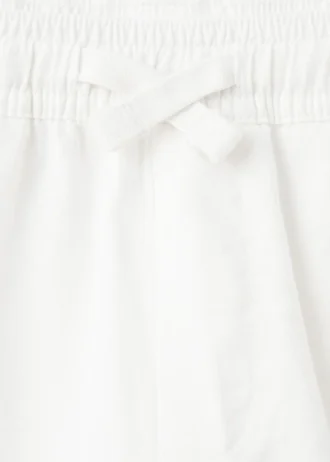 Pantalon droit en lin mélangé