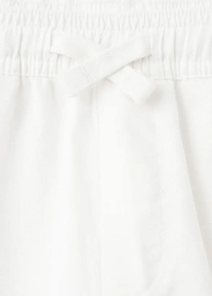 Pantalon droit en lin mélangé Pantalon droit en lin mélangé