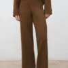 Pantalon droit en maille Pantalon droit en maille