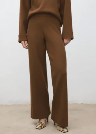 Pantalon droit en maille