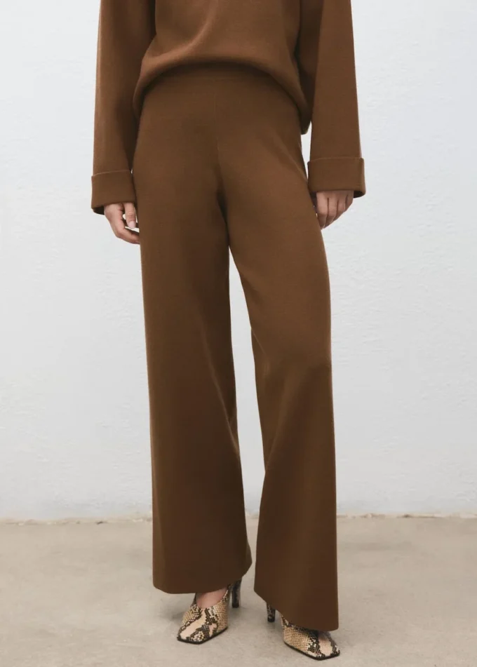 Pantalon droit en maille Pantalon droit en maille