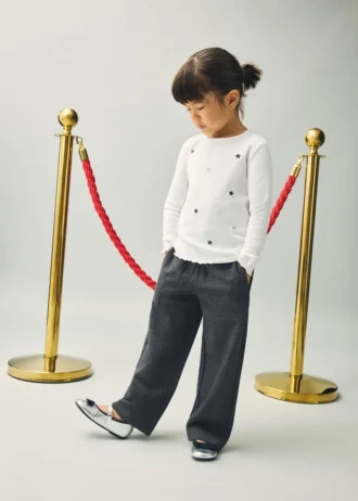 Pantalon droit en maille
