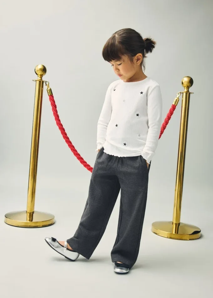 Pantalon droit en maille