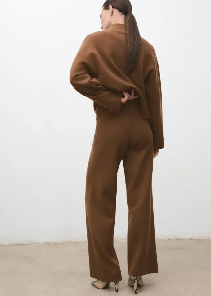Pantalon droit en maille Pantalon droit en maille