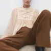 Pantalon droit en maille Pantalon droit en maille