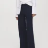 Pantalon droit en maille fine Pantalon droit en maille fine