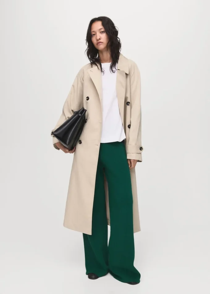 Pantalon droit en maille fine Pantalon droit en maille fine