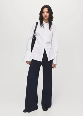 Pantalon droit en maille fine