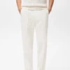 Pantalon droit en mélange de lin et de lyocell Pantalon droit en mélange de lin et de lyocell