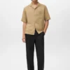 Pantalon droit en mélange de lin et de lyocell Pantalon droit en mélange de lin et de lyocell