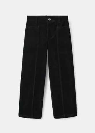 Pantalon droit en velours côtelé