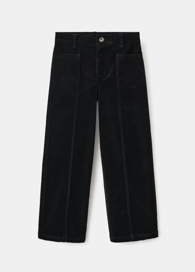 Pantalon droit en velours côtelé