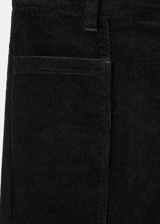 Pantalon droit en velours côtelé