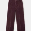 Pantalon droit en velours côtelé