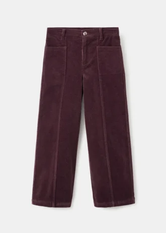 Pantalon droit en velours côtelé
