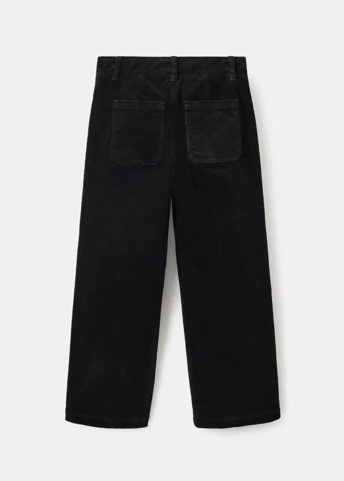 Pantalon droit en velours côtelé