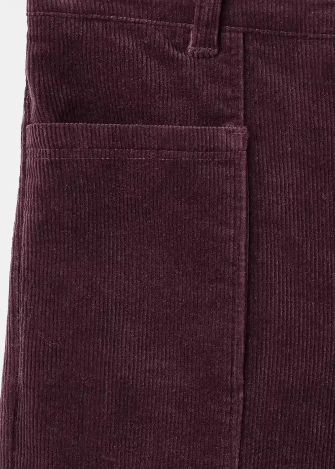 Pantalon droit en velours côtelé