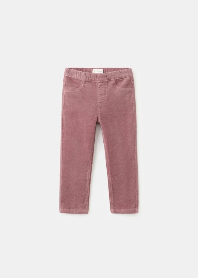 Pantalon droit en velours côtelé