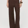 Pantalon droit à imprimé floral jacquard Pantalon droit à imprimé floral jacquard
