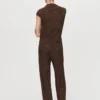 Pantalon droit à imprimé floral jacquard Pantalon droit à imprimé floral jacquard