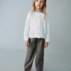 Pantalon droit à motif pied-de-poule Pantalon droit à motif pied-de-poule