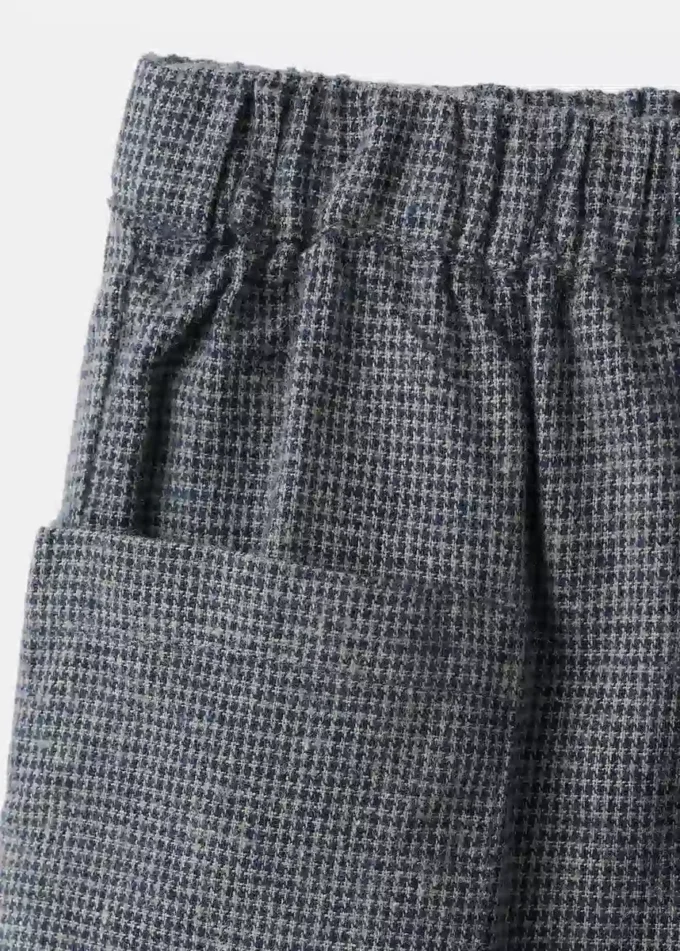 Pantalon droit à motif pied-de-poule Pantalon droit à motif pied-de-poule