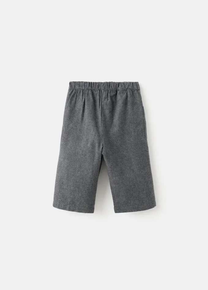 Pantalon droit à motif pied-de-poule Pantalon droit à motif pied-de-poule