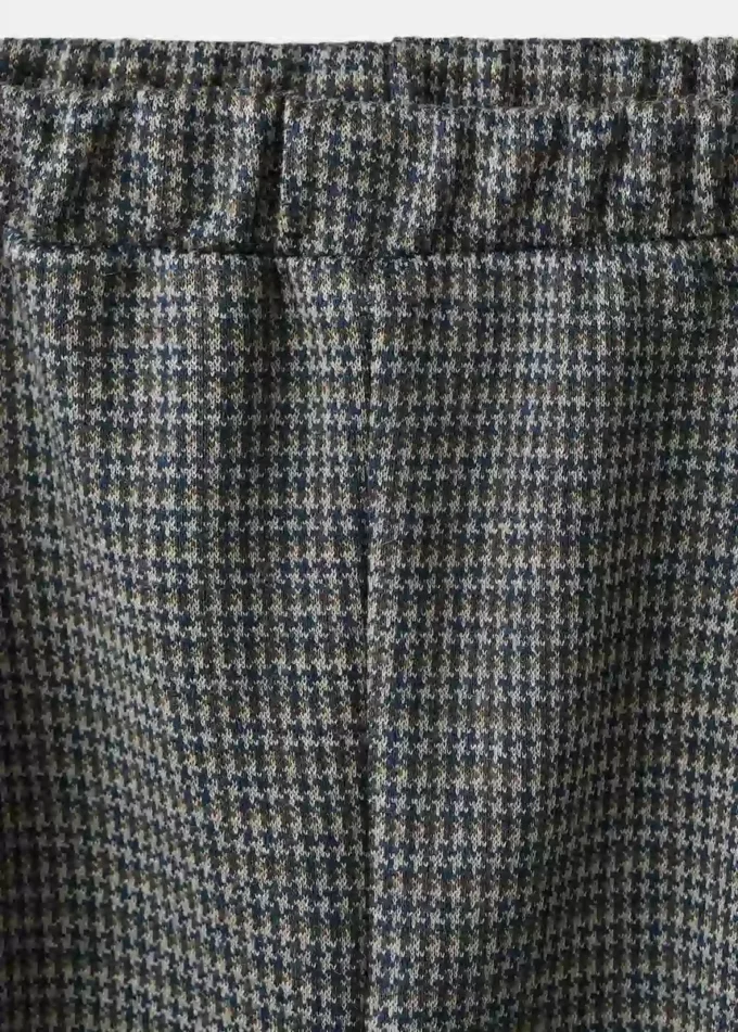Pantalon droit à motif pied-de-poule Pantalon droit à motif pied-de-poule