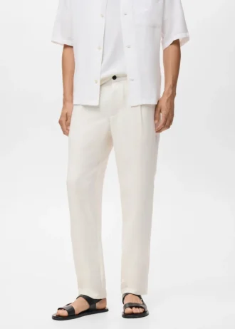 Pantalon droit à pinces Pantalon droit à pinces
