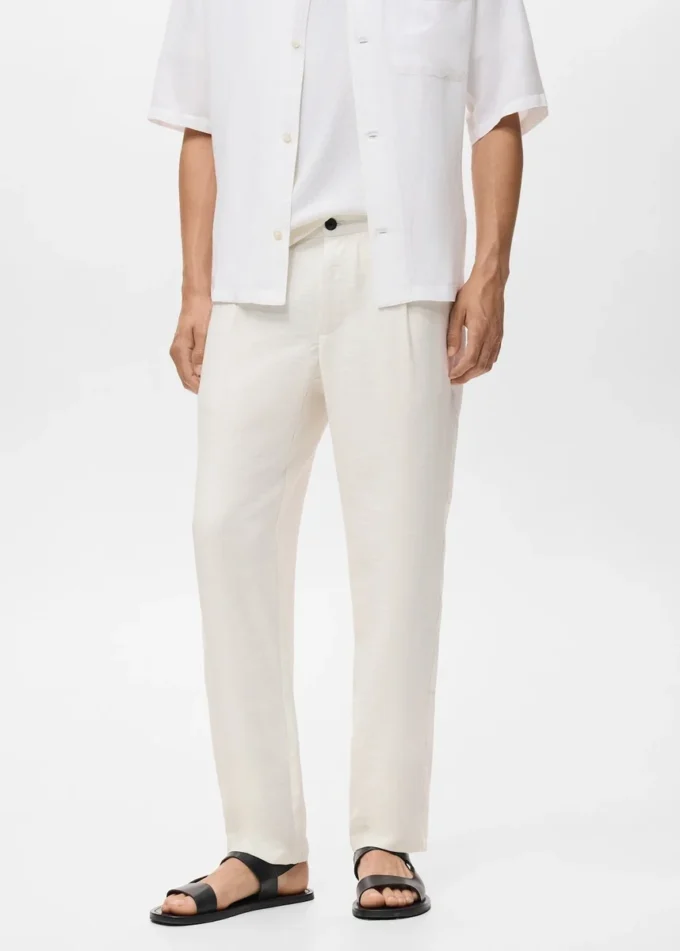 Pantalon droit à pinces Pantalon droit à pinces