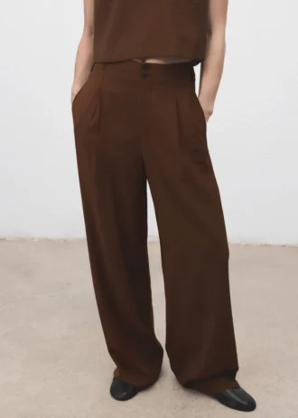 Pantalon droit à pinces Pantalon droit à pinces