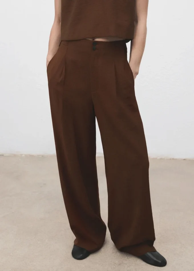 Pantalon droit à pinces Pantalon droit à pinces
