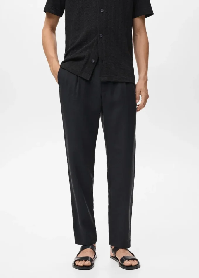 Pantalon droit à pinces Pantalon droit à pinces