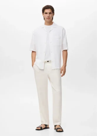 Pantalon droit à pinces Pantalon droit à pinces