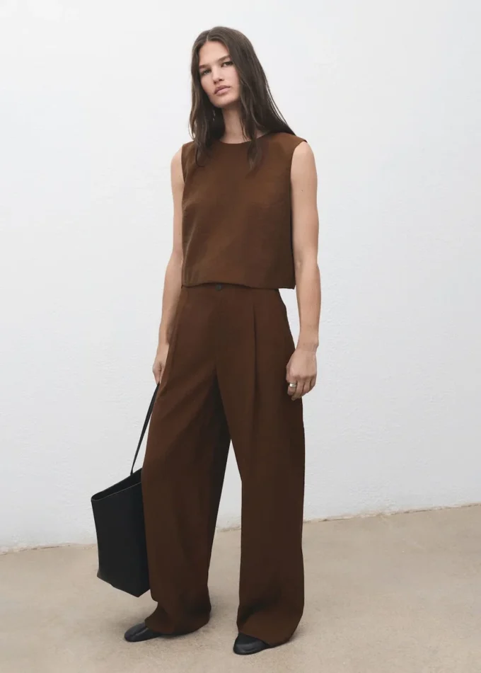Pantalon droit à pinces Pantalon droit à pinces